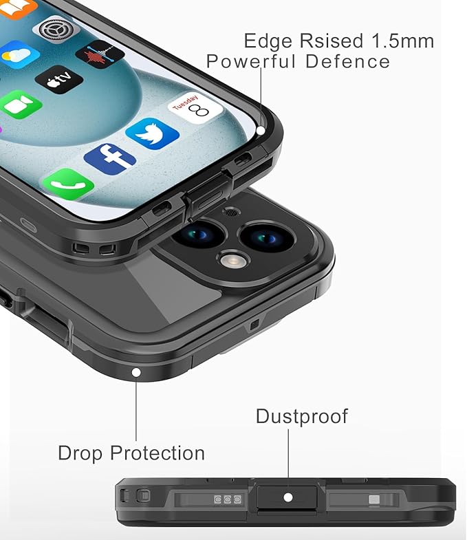 for iPhone 15 Plus Case Waterproof | Shockproof Dust Proof Phone Case Cover - Image 4