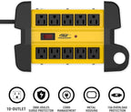 CRST Heavy Duty Surge Protector Power Strip 10-Outlet Metal Industrial Power - Image 2