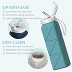 BEAUTAIL Collapsible Water Bottles 20.6oz 2 Pack, Silicone Foldable Portable - Image 5
