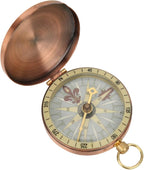 Vintage Pocket Compass, Classic Camping Watch Flip Compass Portable Survival by Joyzan