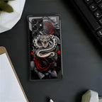 for Samsung Galaxy S23 Ultra Case, Entwined Rose Snake Pattern Graphic Design - Image 3