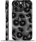 for iPhone 12/12Pro Case, HL2 Cute Cool Cherry Black Hybrid 2 Layer Hard Shell by Unknown