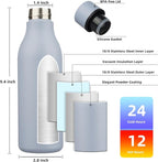 BJPKPK Insulated Water Bottles, 18 oz Stainless Steel Metal Water Bottle - Image 3