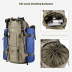Bseash 60L Waterproof Hiking Camping Backpack - Image 5