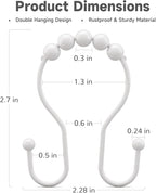 Bathway White Shower Curtain Hooks and Rings - Image 6