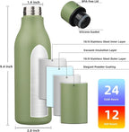 BJPKPK Insulated Water Bottles, 18 oz Stainless Steel Metal Water Bottle - Image 3
