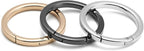 DEVPSISR 4pcs Flat Trigger Spring O Rings, Metal Keychain Ring Round Carabiner - Image 4