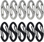 Small Carabiner Clips 1.6 inch Metal Double Sided Spring Gate Snap Hooks by Bytiyar
