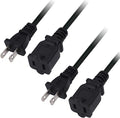 10 FT 2 Prong Extension Cord, Male/Female Power Cable by Yeatel