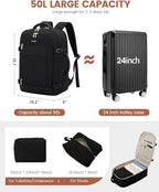 LOVEVOOK Carry on Backpack, 50L Large Travel Backpack - Image 2