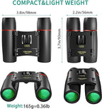 POLDR 12X25 Small Pocket Binoculars Compact Adults, Mini Kids Binoculars Boys - Image 2