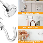 30Pcs Super Strong Magnetic Hooks, 25lbs Magnetic Hook Heavy Duty - Image 3