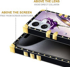 Compatible with iPhone 16 Case, High Heeled Purple Diamond Rose Luxury Golden - Image 5