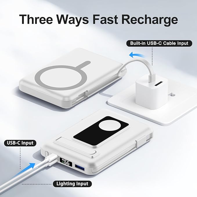 Magnetic Portable Charger, 10000mAh Wireless Power Bank - Image 9