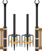 NUERPO 2 Pack String Light Poles, Metal Poles by NUERPO