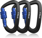 B-Mardi Carabiner Clips Heavy Duty 12kN-Lightweight Locking Carabiners by B-Mardi