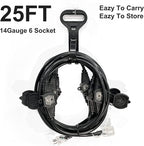 25Ft Power Extension Cord 3 Prong, 12 Gauge SJTW 5-15R Cable Male Plug to - Image 2