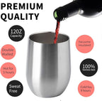 12oz/4 Pack Wine Tumbler Glasses - Image 3