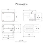 QILIPSU Junction Box with Mounting Plate 110x80x70mm - Image 6