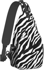Animal Zebra Print Sling Bag For Women Men Fashion Backpack Crossbody Shoulder - Image 2