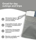 ALVABABY 2pcs Cloth Diaper Wet Dry Bags Waterproof Reusable - Image 4