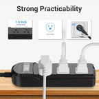 IPX6 Outdoor Power Strip Weatherproof, 10 FT SJT 16AWG Extension Cord 3 Wide - Image 5