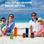 Collapsible Water Bottles 3 Pack 16oz, Travel Portable Sport Water Bottle - Image 4