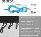 Mini Carabiner Clips with Metal Spring Wiregate Hook and Little Eye Hole - Image 2