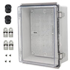 Zulkit Junction Box IP67 Waterproof Electrical Box Hinged Clear Cover Stainless by Zulkit