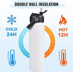 Fijinhom 24oz Insulated Stainless Steel Water Bottle, Wide Mouth Double Wall - Image 6