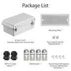 LeMotech Electrical Box, IP67 Waterproof Hinged Cover Stainless Steel Latch - Image 9