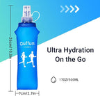 2 Pack Soft Water Bottle, TPU Collapsible Flask Foldable Bottles - Image 2