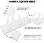 Badiano Wooden Coat Rack, Wall-Mounted Organizer - Image 3