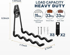 Garage Hooks Heavy Duty, 4 Pack Wave Steel Garage Storage Hooks - Image 2