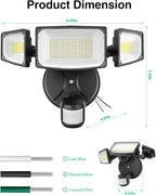 iMaihom 50W Motion Sensor Outdoor Lights, 5000LM Hardwired Motion Sensor Flood - Image 9