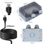 Outdoor Power Outlet Box with 26.3Ft Extension Cord, NEMA 5-15R, STW 14 AWG - Image 2