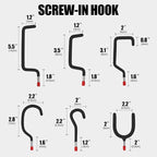 Garage Hooks Heavy Duty, Wall Mounted Steel Tool Hangers - Image 2