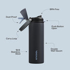 Insulated Water Bottle with Straw - Image 4