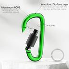 sprookber 3" Locking Carabiners | Keychain Carbineers D Ring Key Clip Spring - Image 4