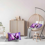 Purple Butterfly Couch Pillow Covers 12 X 20 Vibrant Magical Nature Insect Set - Image 8