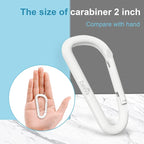 6PCS Carabiner Keychain, 2 inch Aluminum D-Clip Caribeener - Image 4