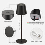 Kakanuo Cordless Table Lamp Rechargeable Black - Image 6