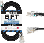 Iron Forge Cable Lighted Heavy Duty Extension Cord 6 ft by IronForgeCable