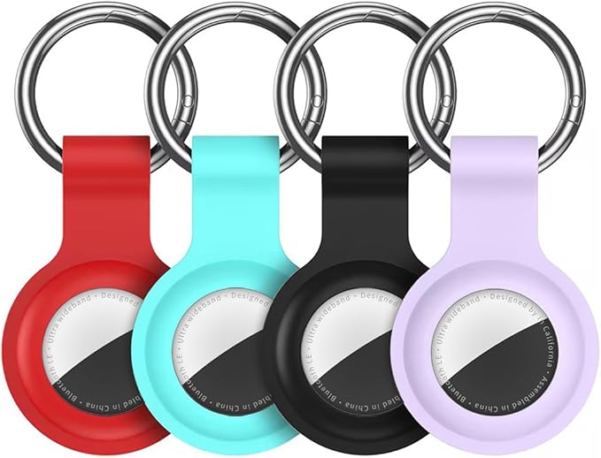 Compatible with AirTag Holder Case Keychain 4 Pack, - Image 9