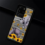 for Samsung Galaxy S20 Ultra Case, Cute Little Elephant Sunflower White Line - Image 3