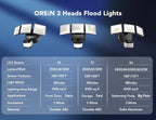 OREiN Motion Sensor Outdoor Flood Light 42W 6500LM, Super Bright LED Security - Image 9