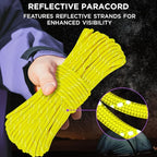 TECEUM Reflective Paracord Rope 1000 – 1000ft/200ft/100ft/50ft – 40+ Colors – - Image 2