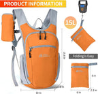 Hiking Backpack 10L/15L Small Daypack Lightweight Packable Travel Foldable - Image 3
