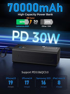 LOHAO Portable Charger Power Bank, PD 30w & QC 3.0 Fast Charging Battery Pack - Image 2