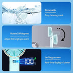 Peiyuu Portable Fan, 4000mAh USB Rechargeable, 180° Foldable Mini Desk Fan - Image 4
